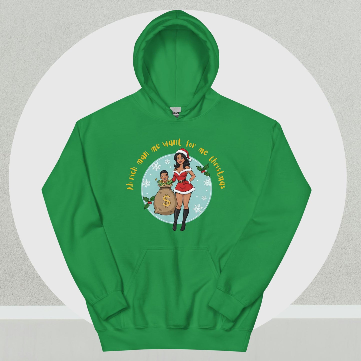 "Rich Man Me Want" Christmas Hoodie