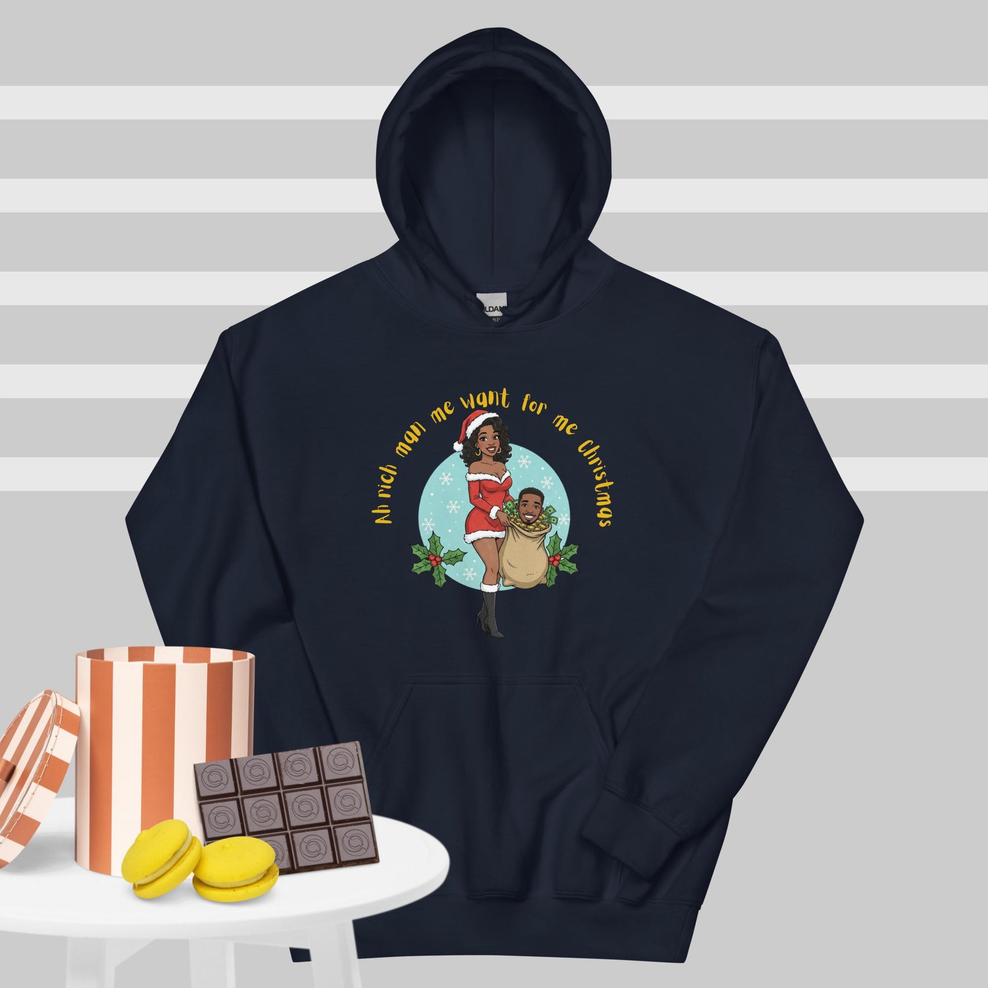 "Rich Man Me Want" Christmas Hoodie