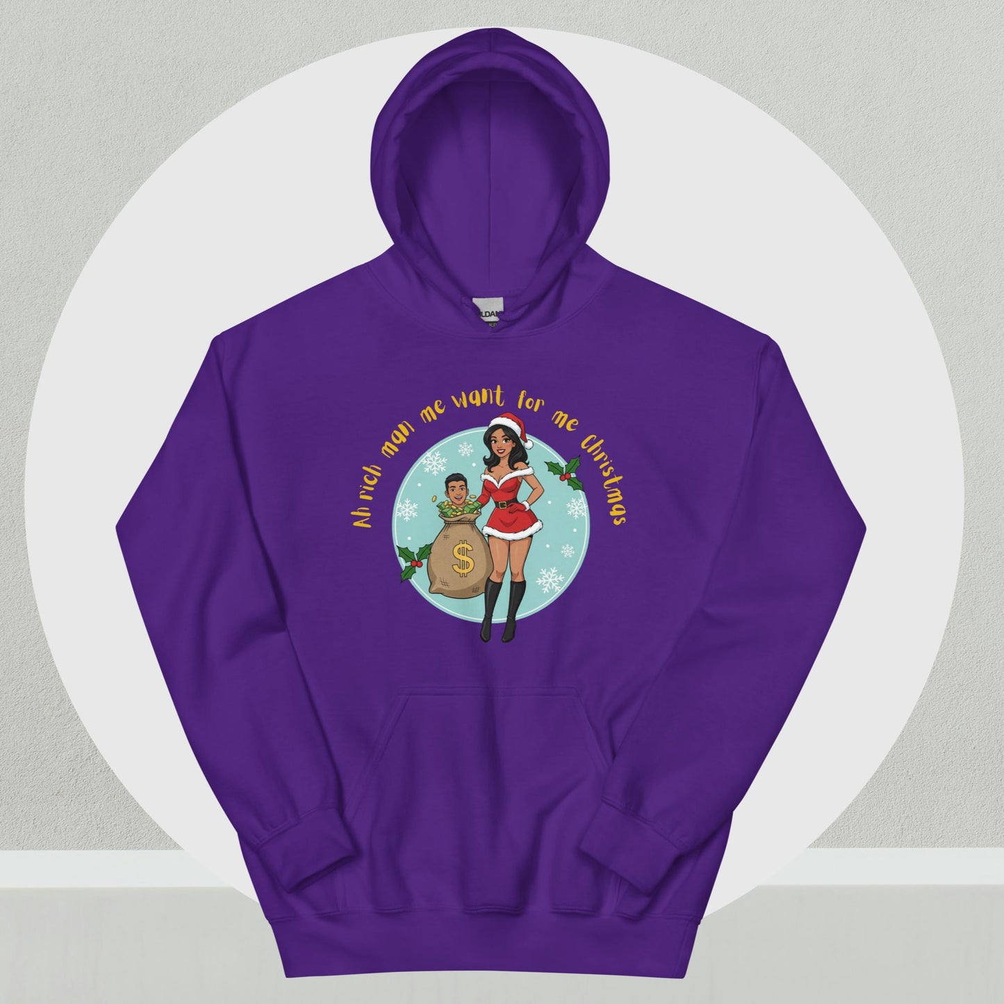 "Rich Man Me Want" Christmas Hoodie