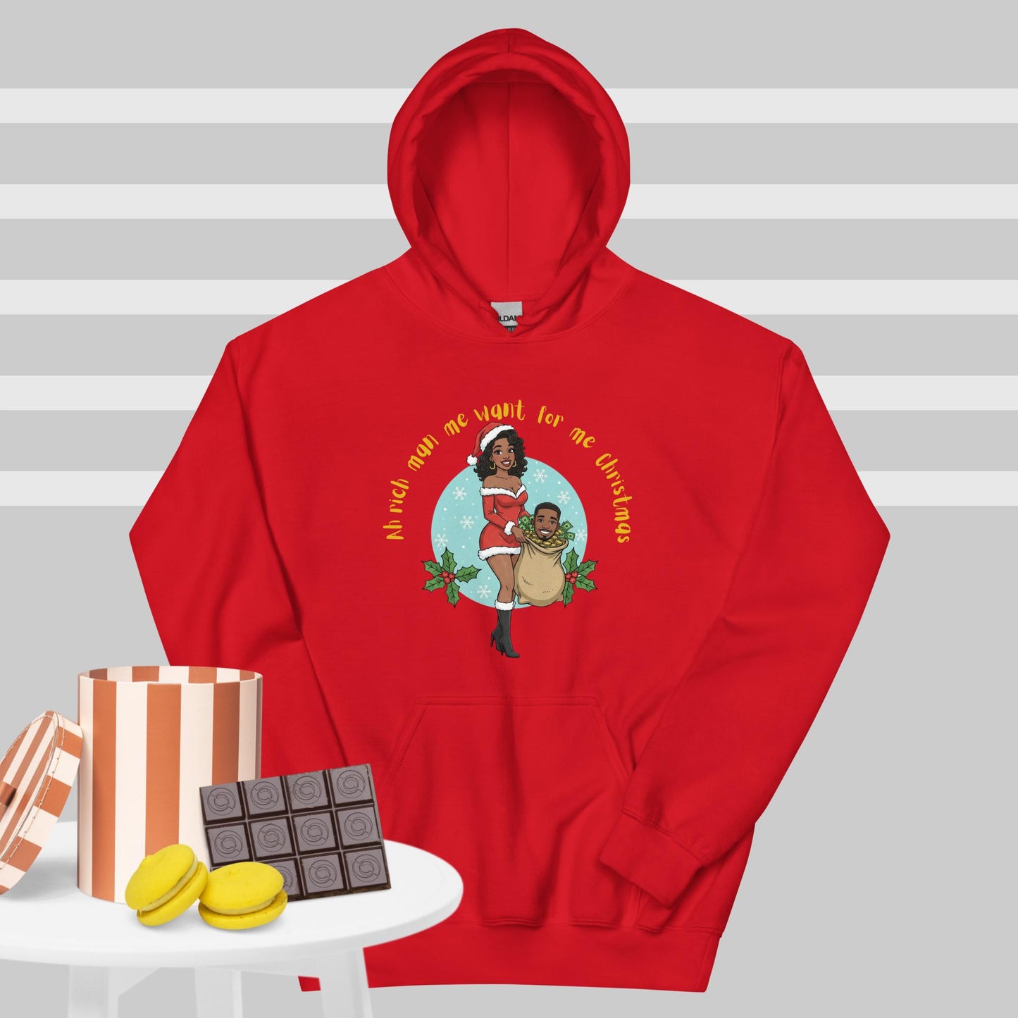 "Rich Man Me Want" Christmas Hoodie