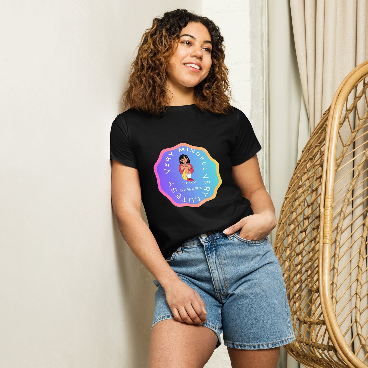 Women’s High-waisted "Very Demure" T-Shirt